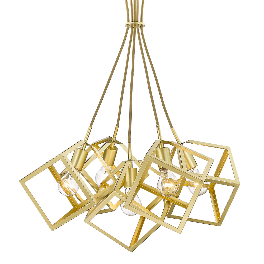 Golden Lighting Cassio 5-light Chandelier in Olympic Gold